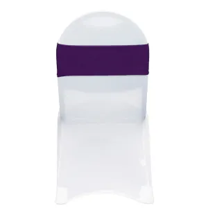 (10 Pack) Spandex Chair Bands in Eggplant