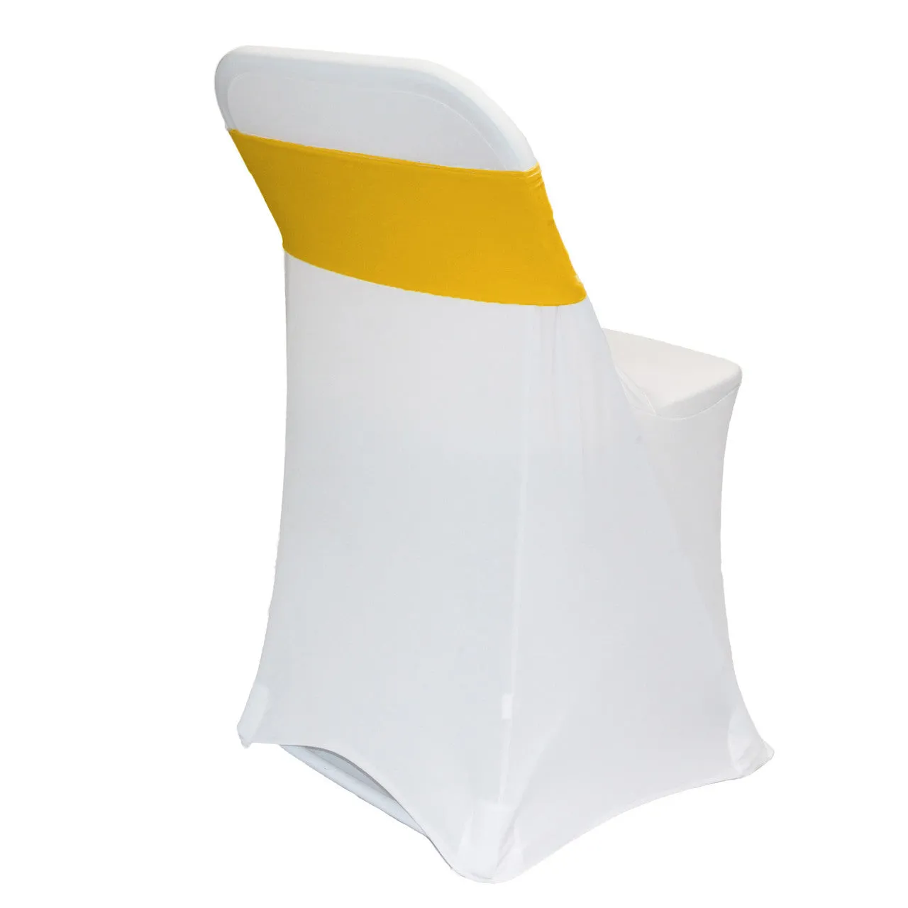 (10 Pack) Spandex Chair Bands in Gold