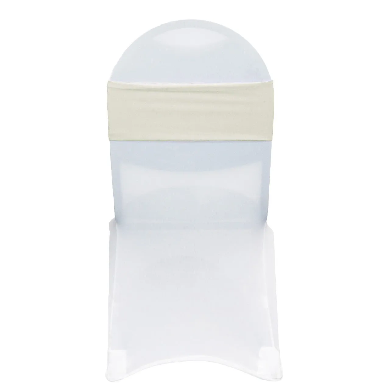 (10 Pack) Spandex Chair Bands in Ivory