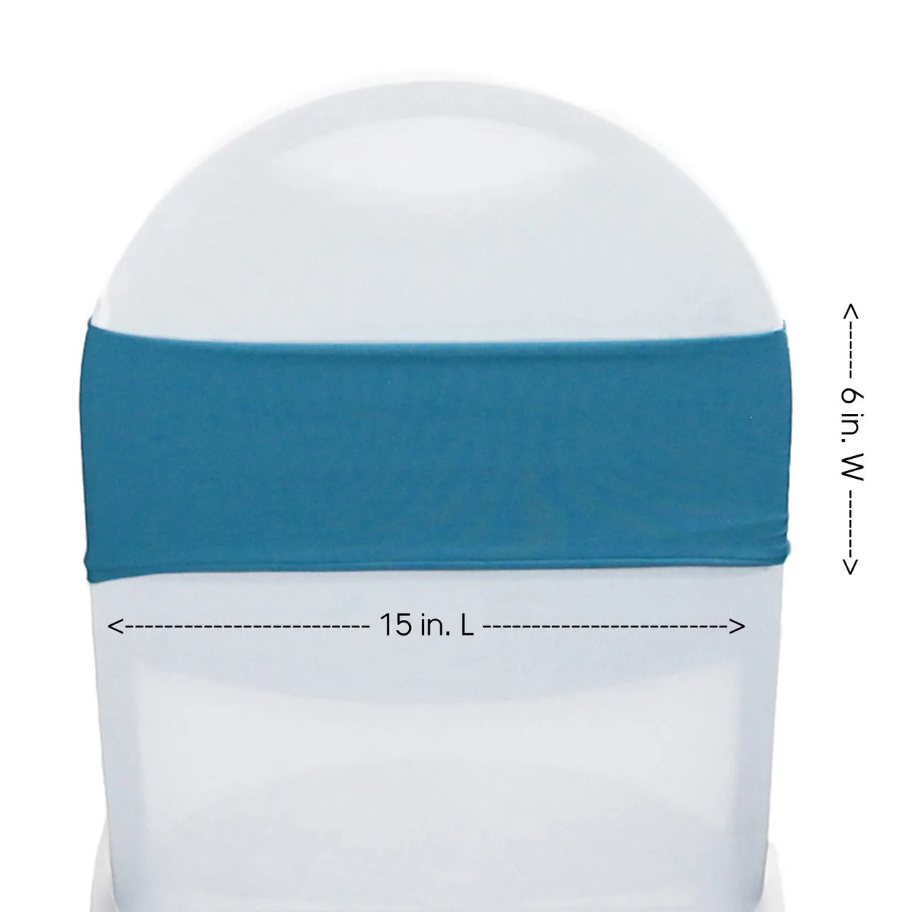 (10 Pack) Spandex Chair Bands in Malibu Blue