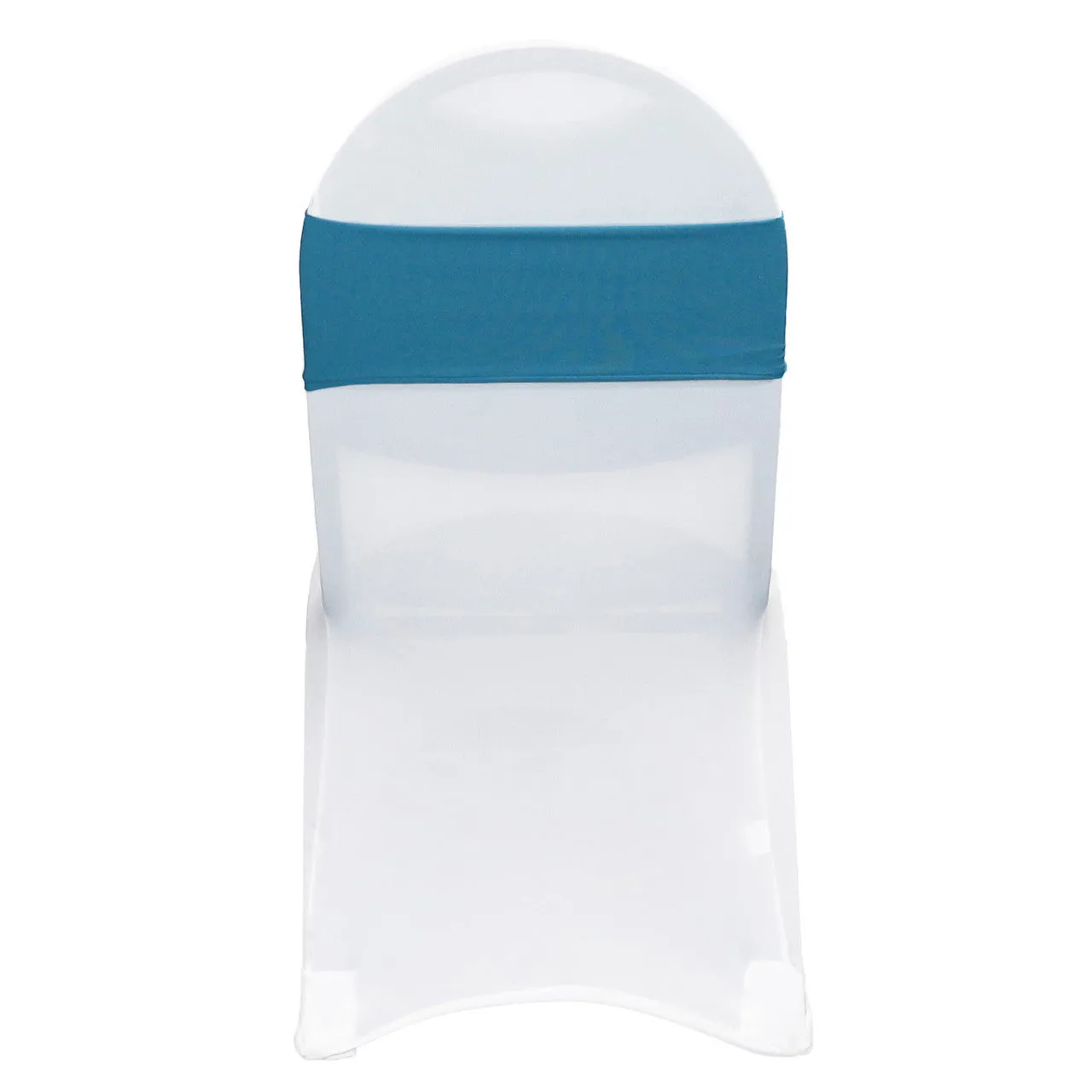 (10 Pack) Spandex Chair Bands in Malibu Blue