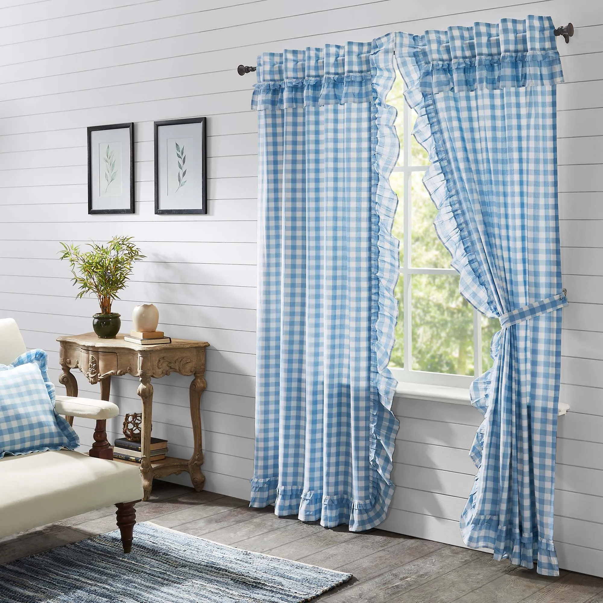 Annie Buffalo Check Ruffled Panel Set of 2