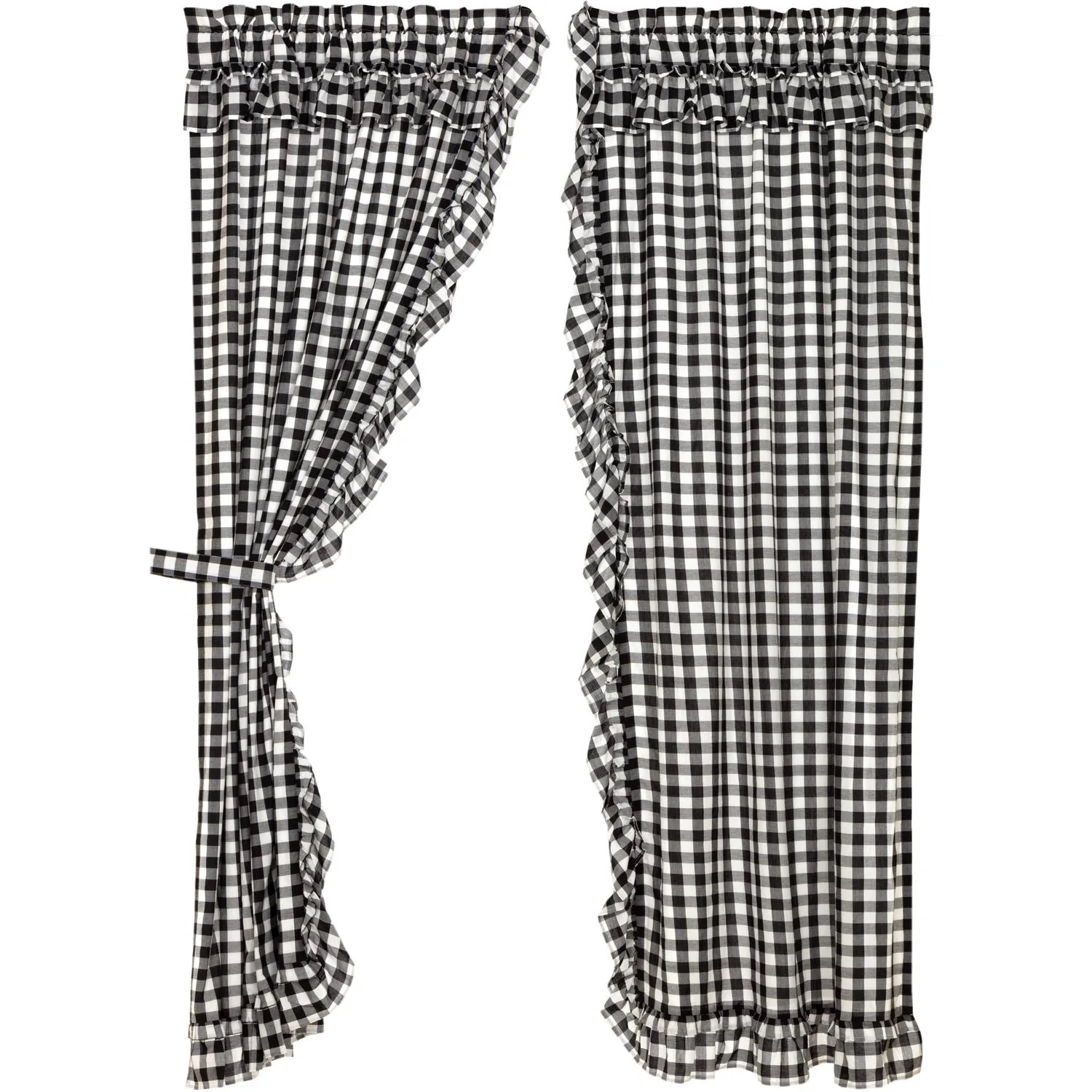 Annie Buffalo Check Ruffled Panel Set of 2
