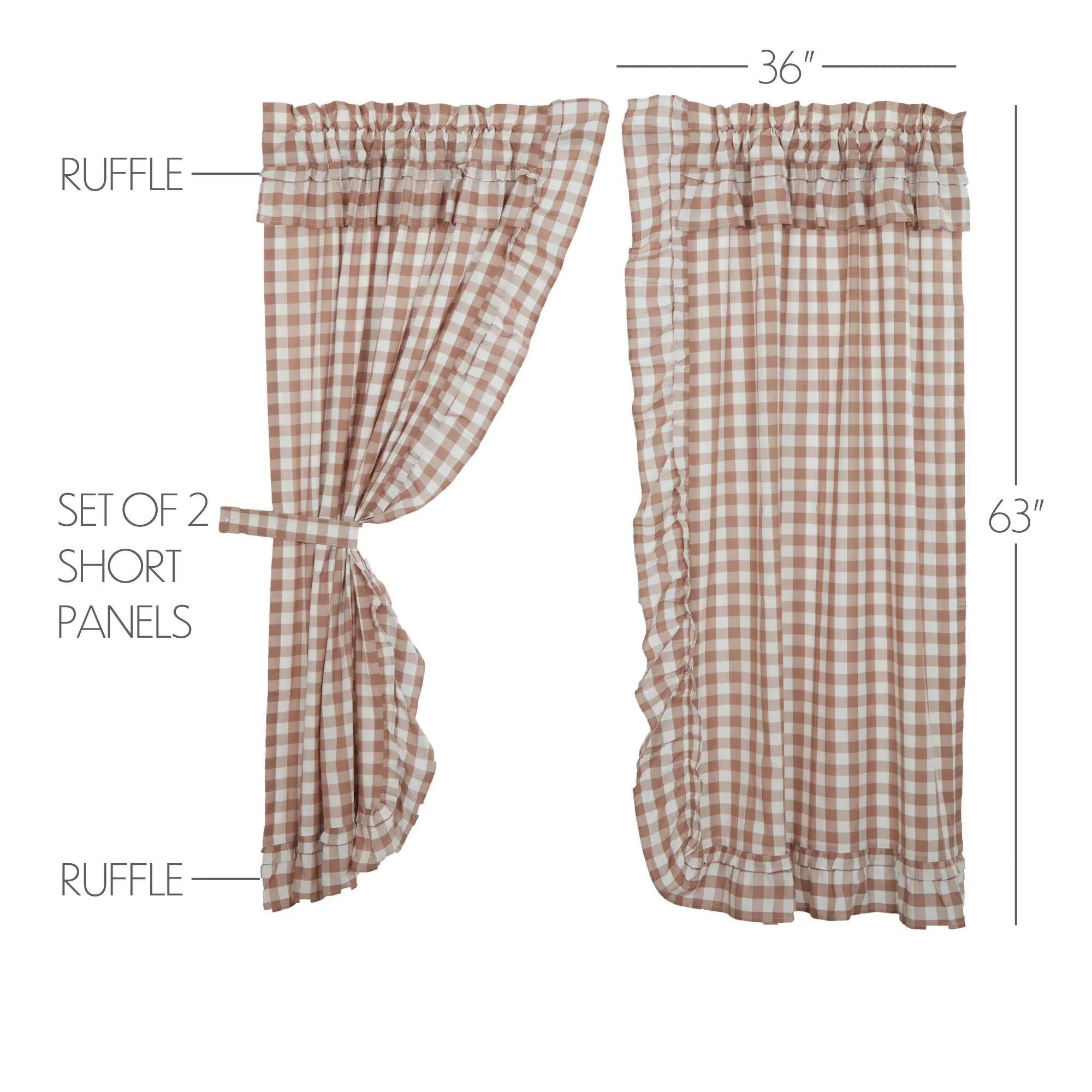 Annie Buffalo Check Ruffled Panel Set of 2