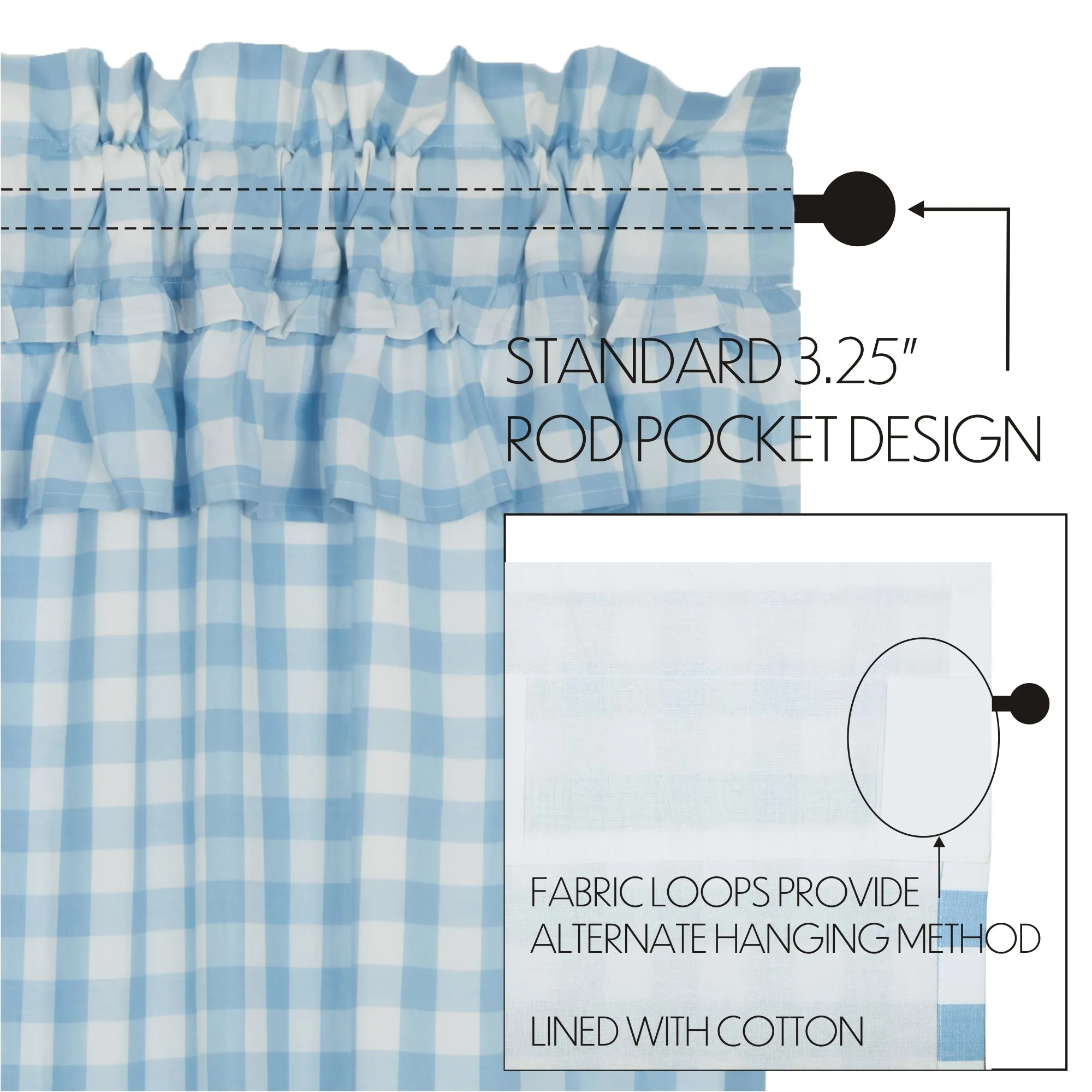 Annie Buffalo Check Ruffled Panel Set of 2