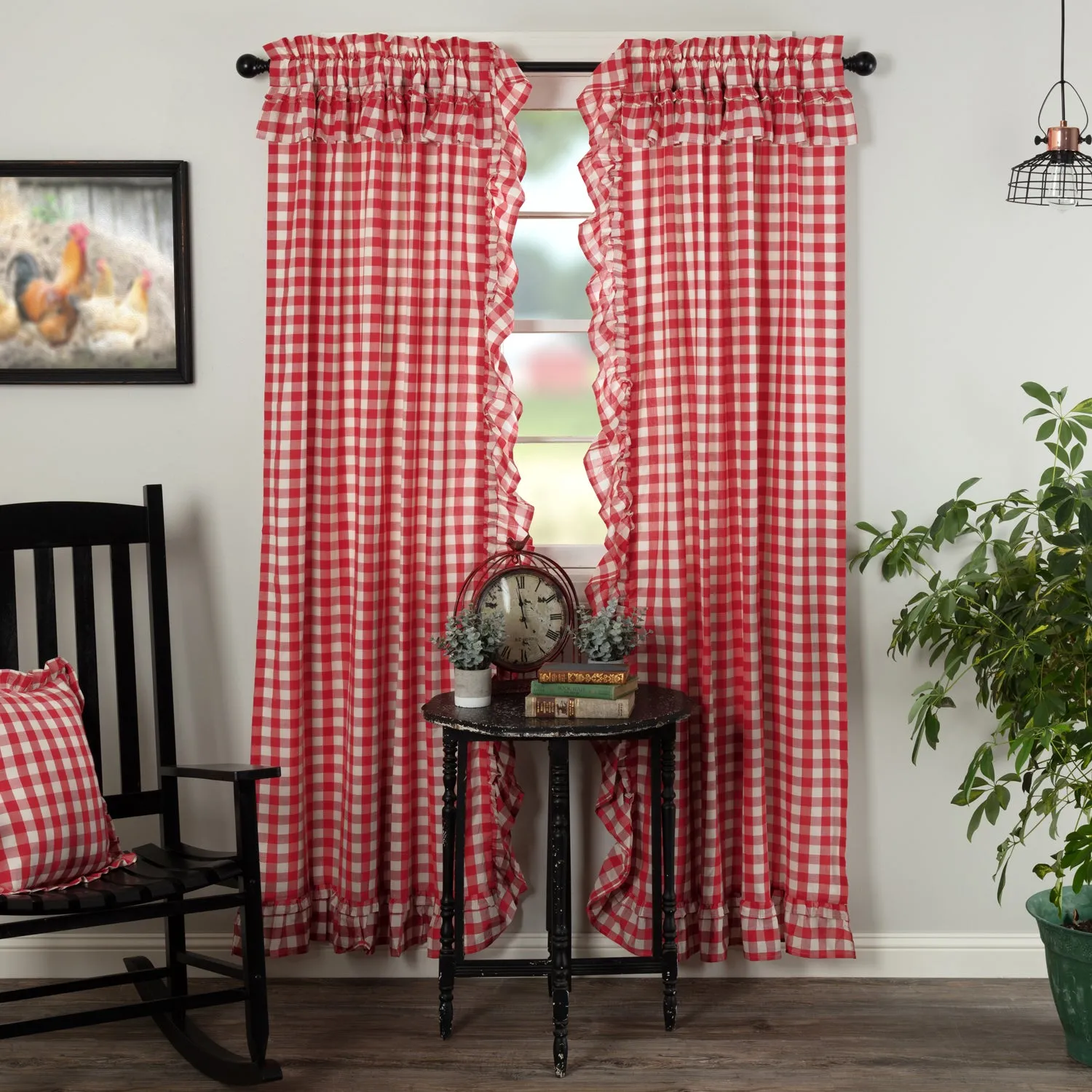 Annie Buffalo Check Ruffled Panel Set of 2