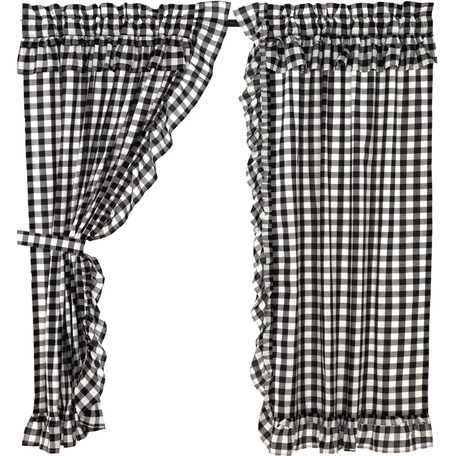Annie Buffalo Check Ruffled Panel Set of 2