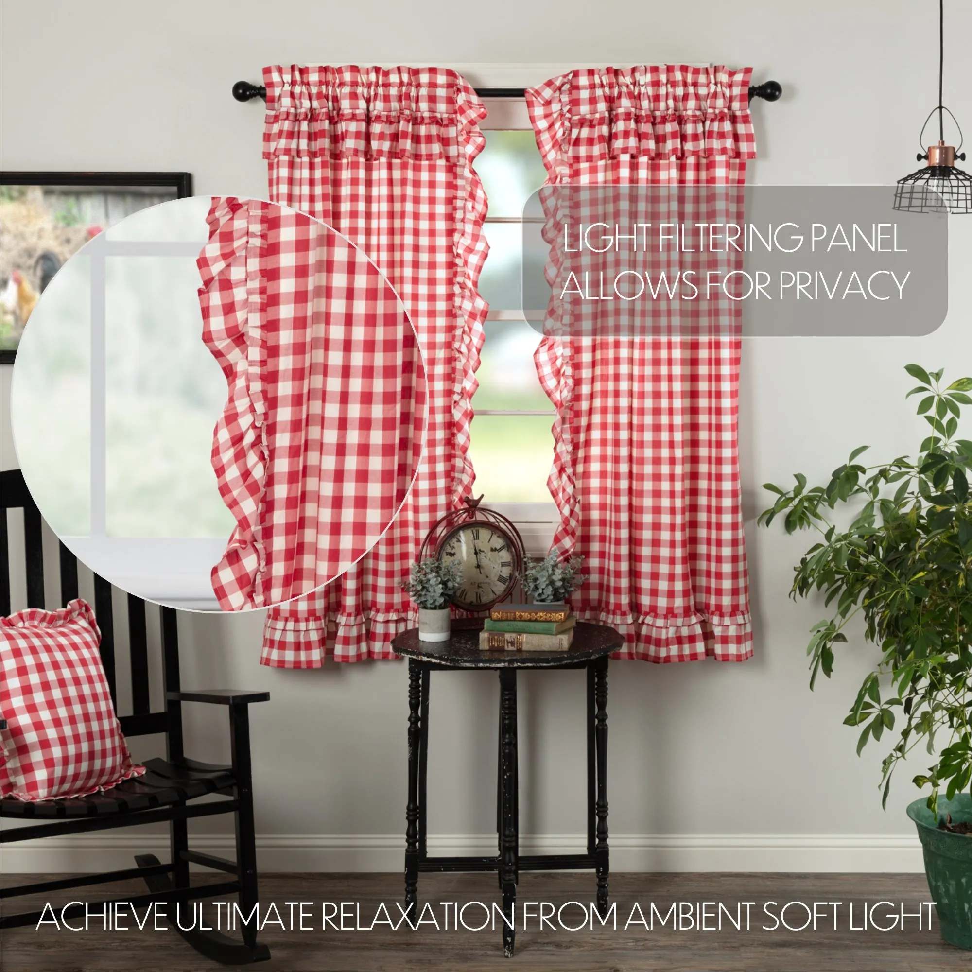 Annie Buffalo Check Ruffled Panel Set of 2