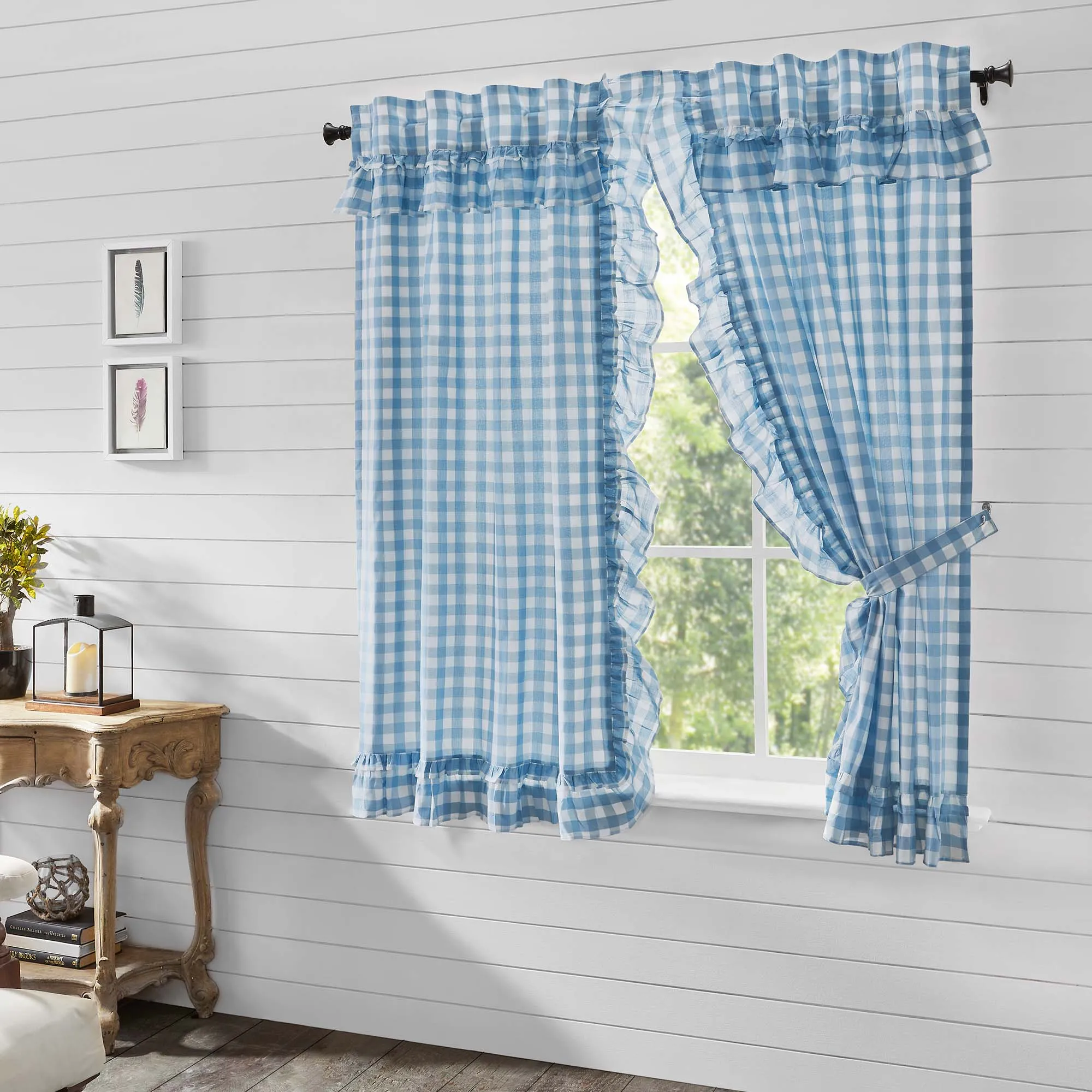 Annie Buffalo Check Ruffled Panel Set of 2