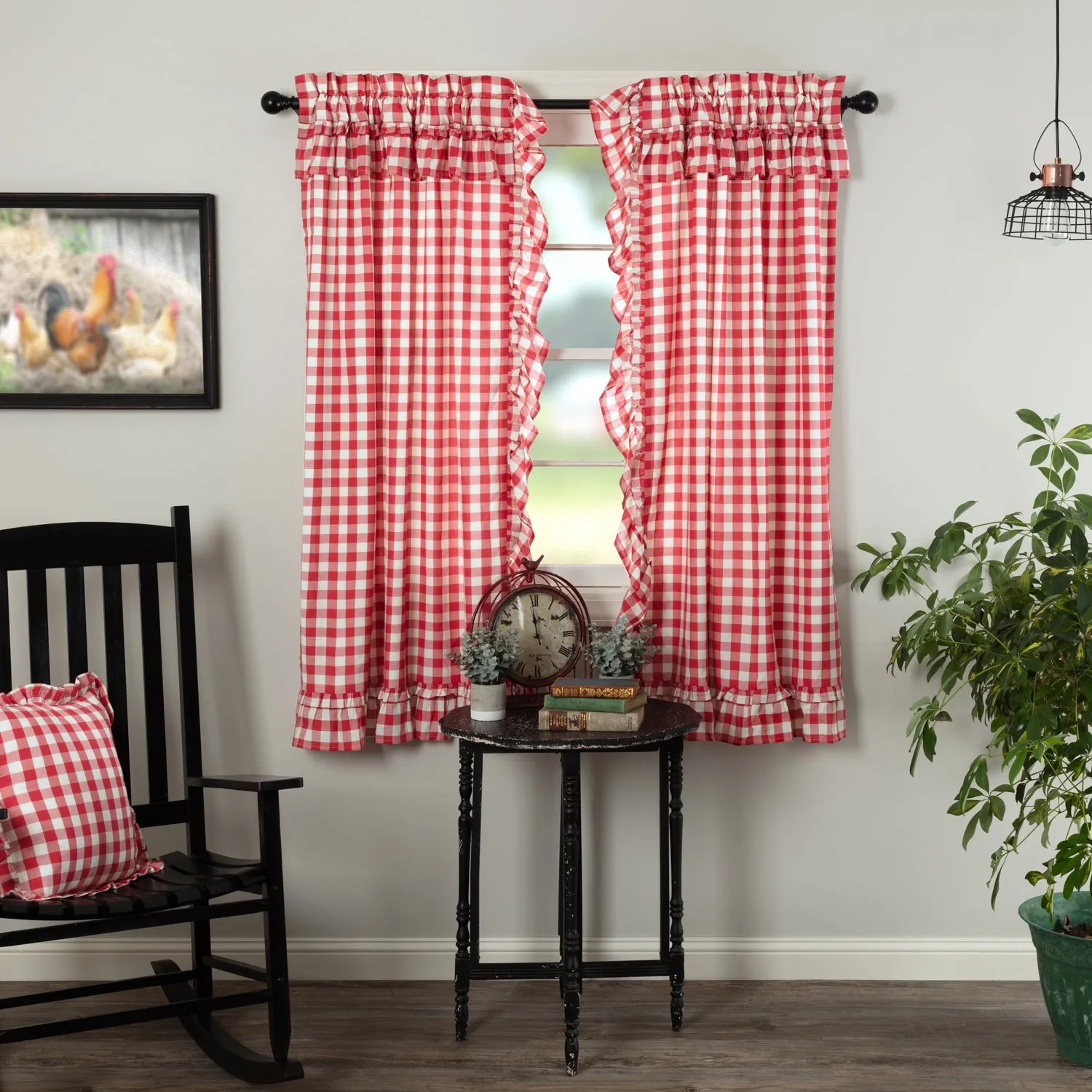 Annie Buffalo Check Ruffled Panel Set of 2