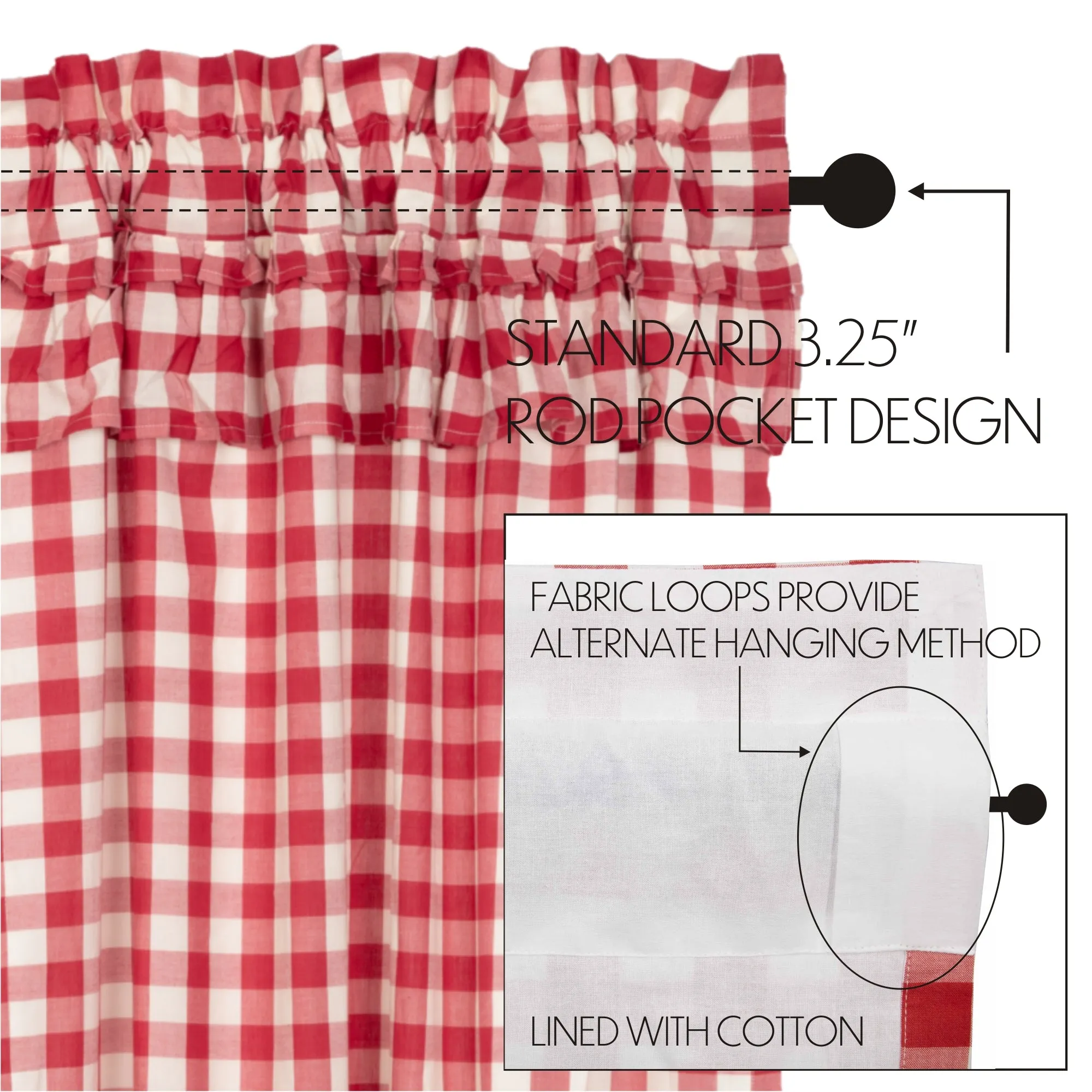Annie Buffalo Check Ruffled Panel Set of 2