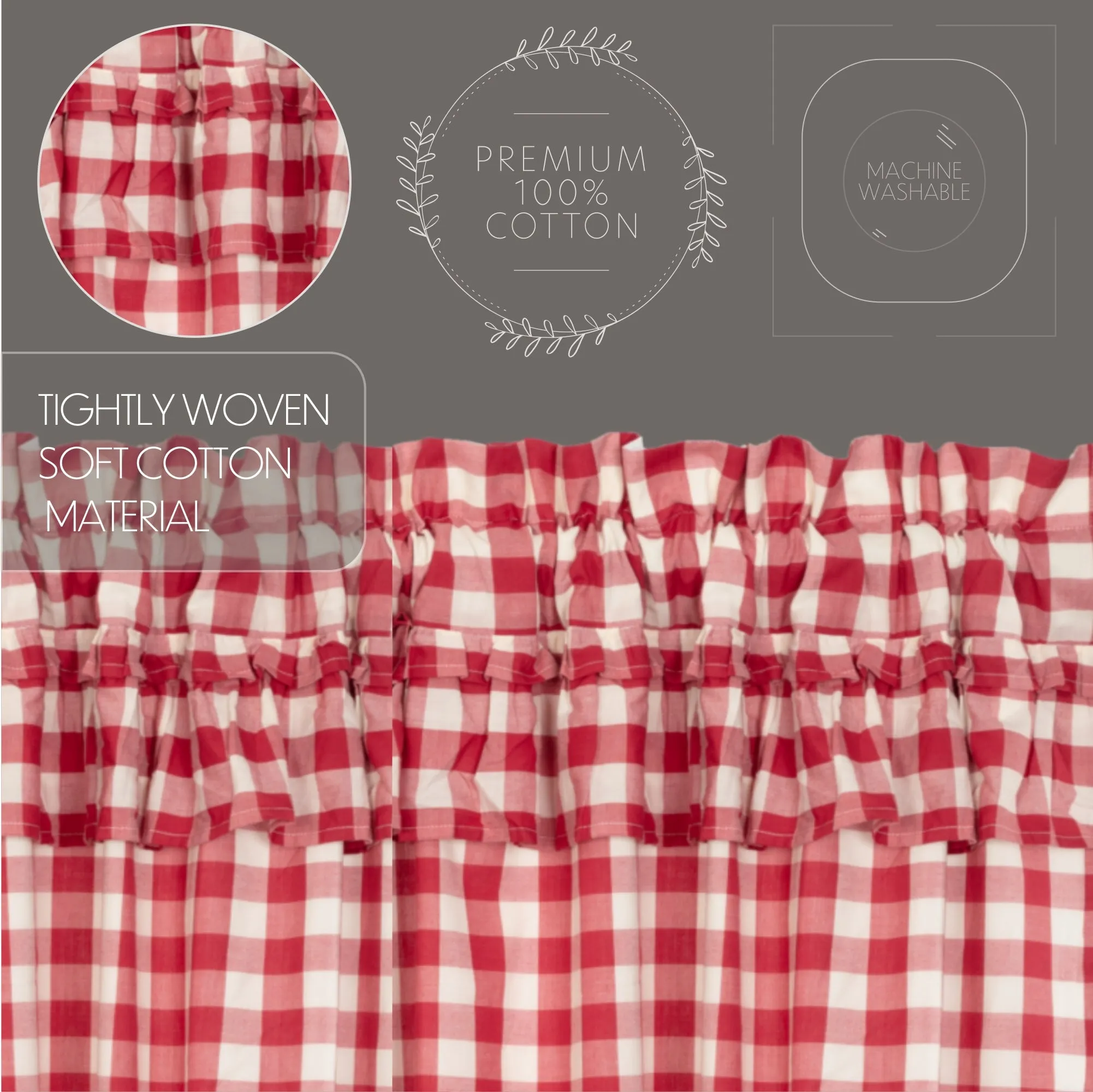 Annie Buffalo Check Ruffled Panel Set of 2