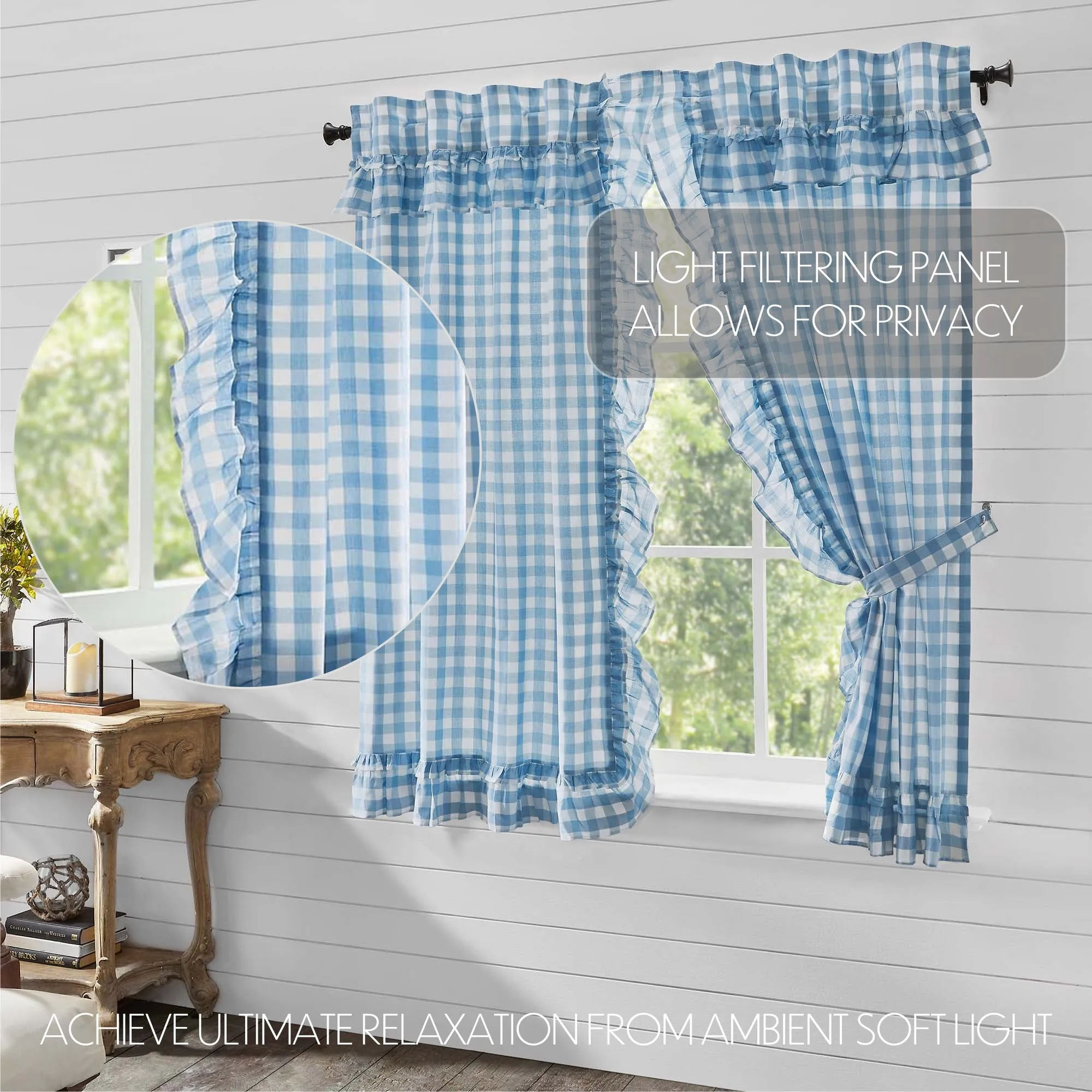 Annie Buffalo Check Ruffled Panel Set of 2