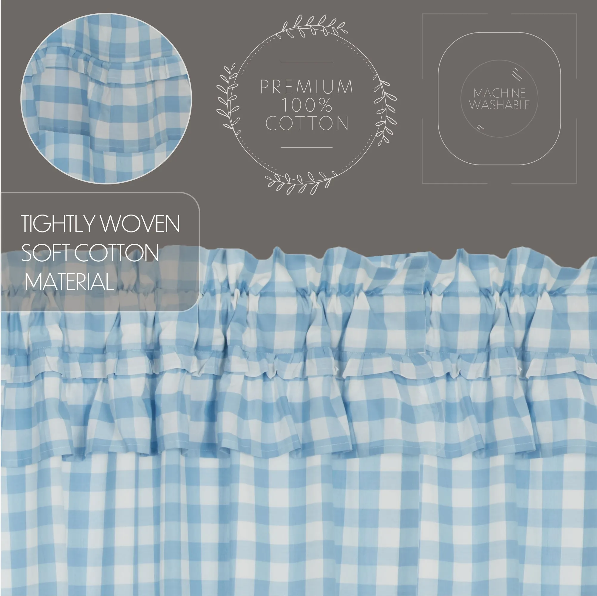 Annie Buffalo Check Ruffled Panel Set of 2