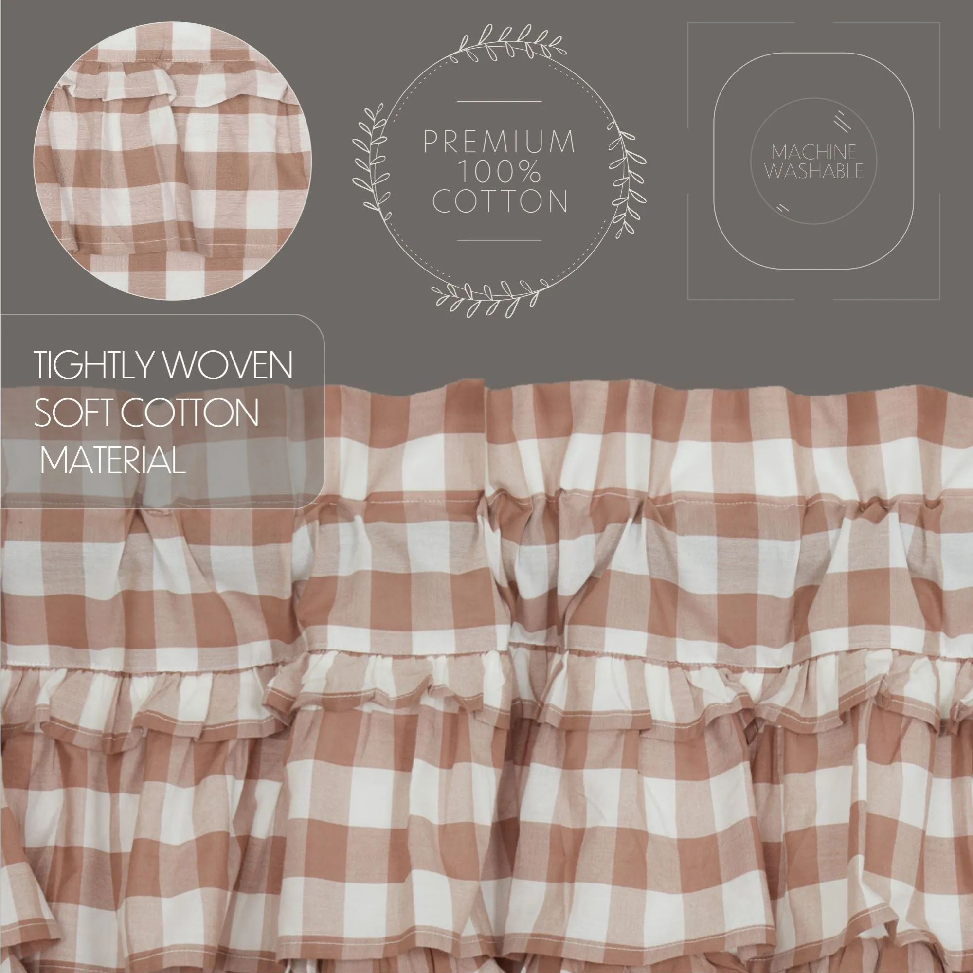 Annie Buffalo Check Ruffled Panel Set of 2