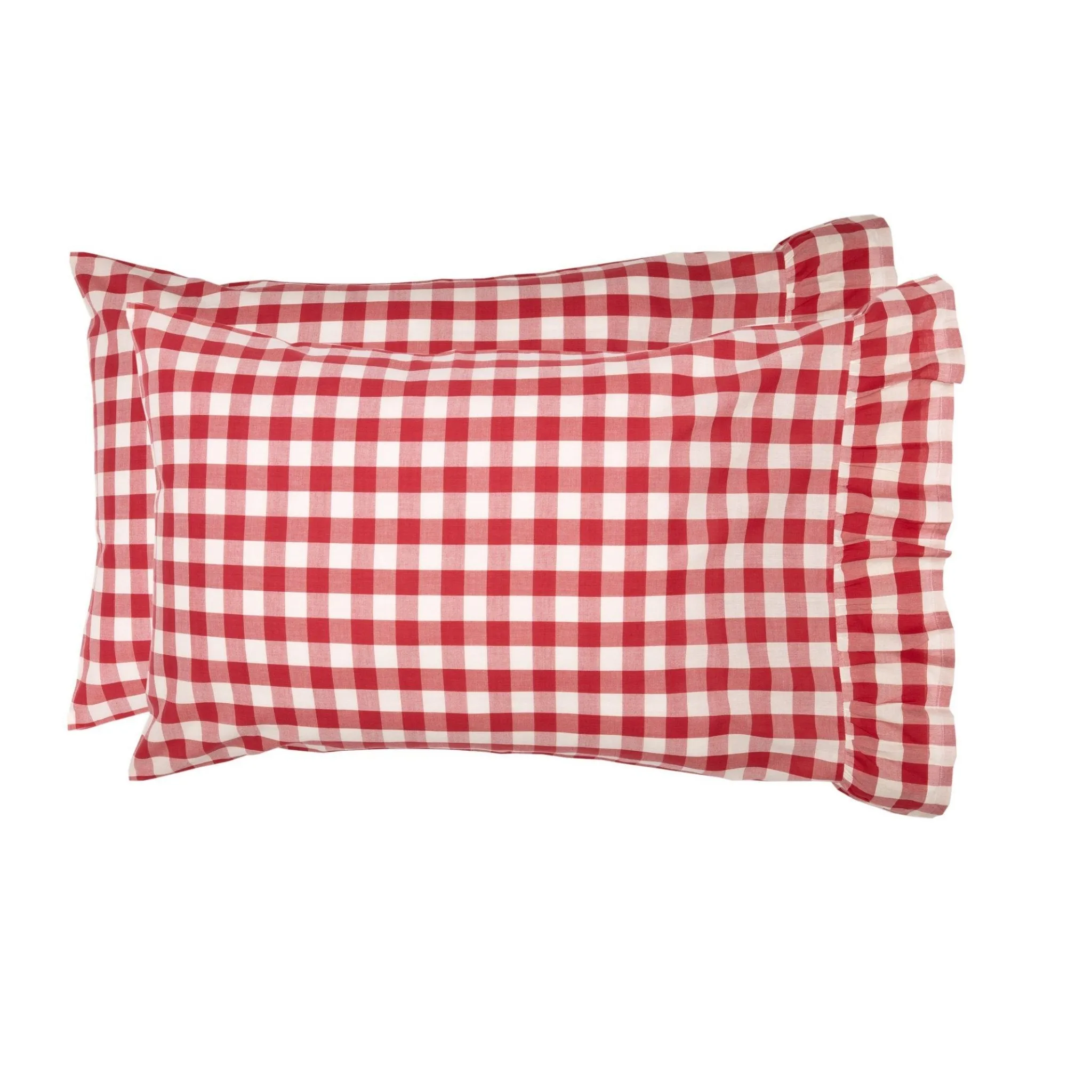 Annie Red Buffalo Check Standard Pillow Case - Set of 2