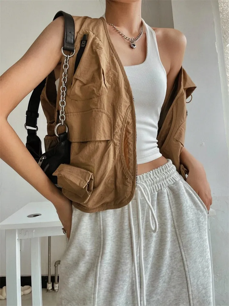 Baggy Joggers Sweatpants Women Gray Wide Leg Track Pants Oversized Kpop Baggy Sports Trousers
