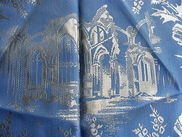 BEAUTIFUL Vintage Tea Cozy Scottish Thistles Design Lovely Blue Damask Linen Tea Cosy Vintage Tea Time Linens Collectable Tea Cosies