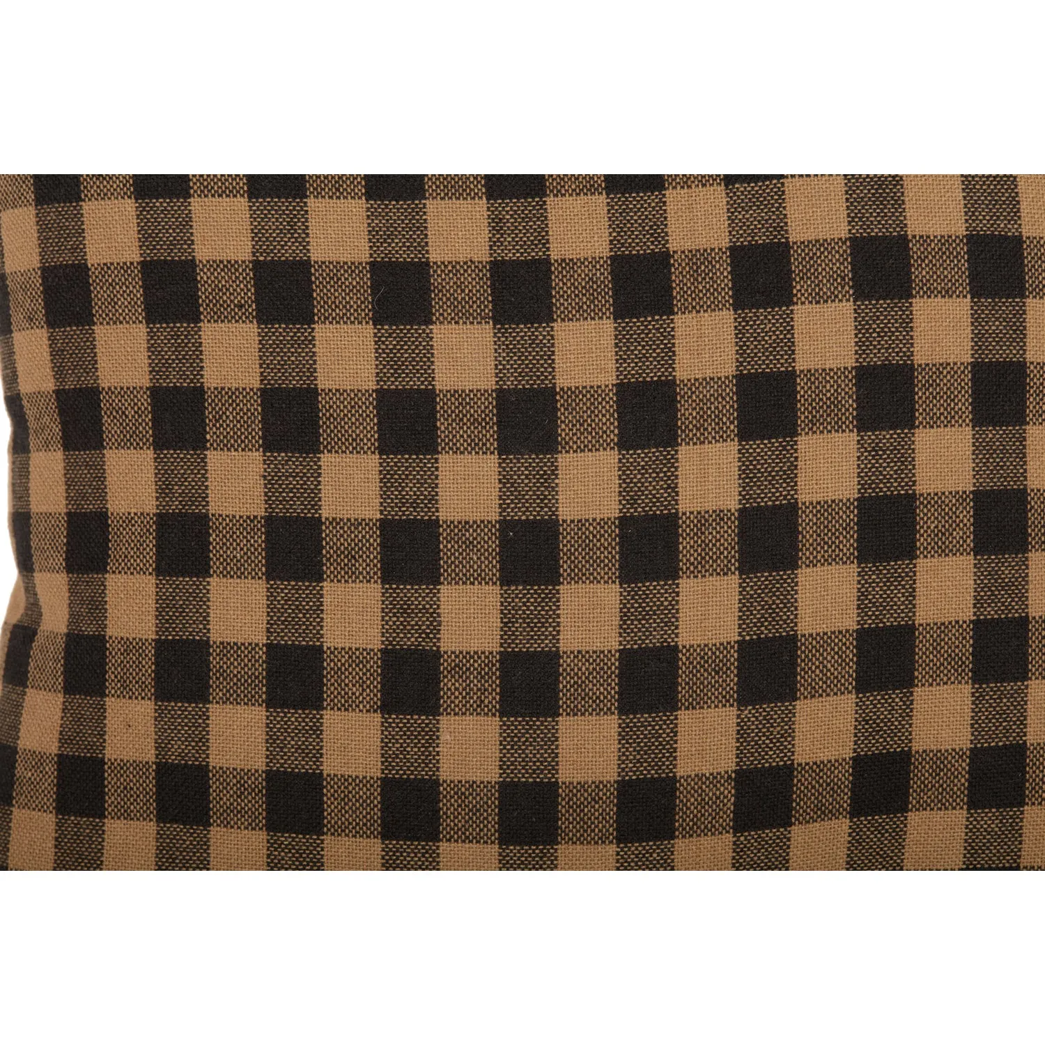 Black Check Fabric Pillow 12x12
