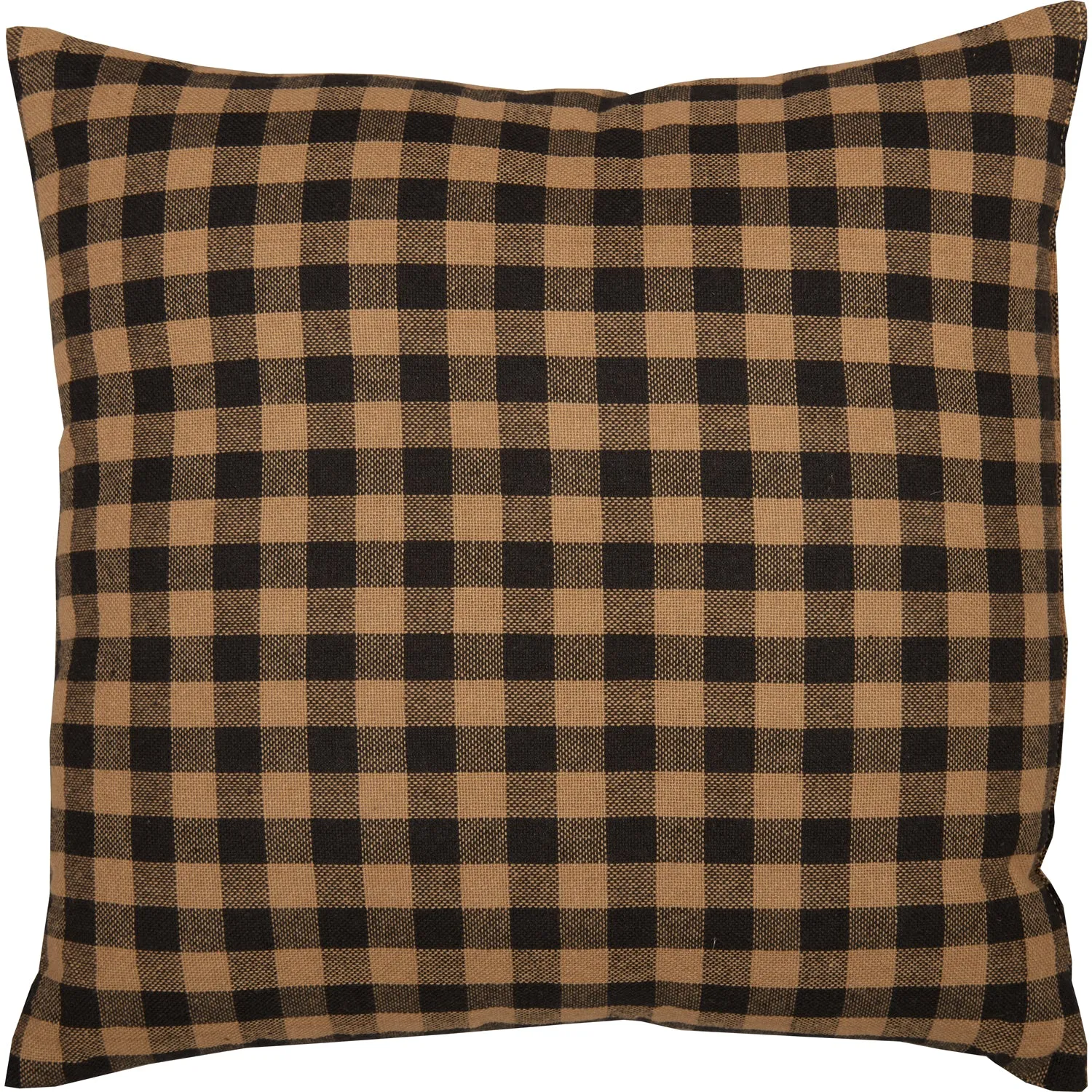 Black Check Fabric Pillow 12x12