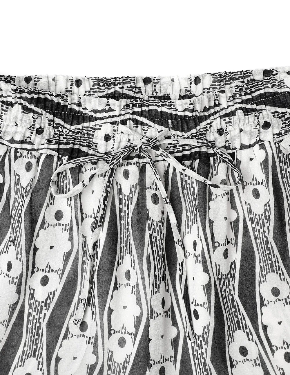 BORA AKSU Elastic Waist Printed Wide-Leg Trousers