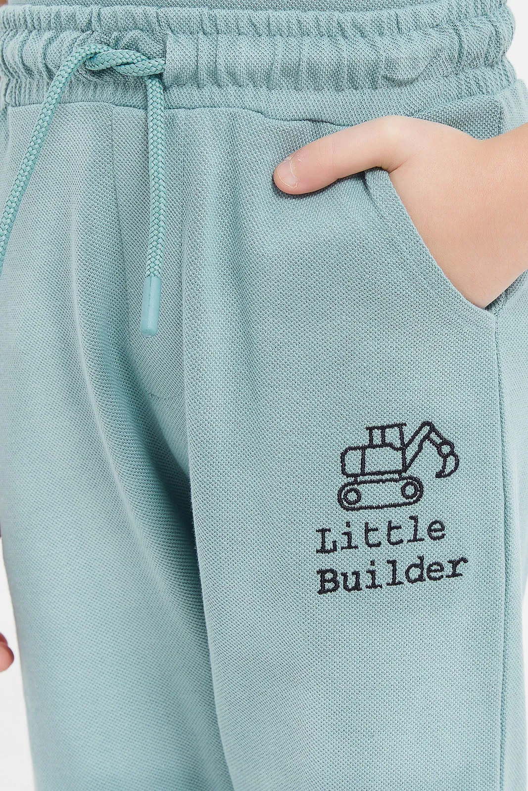 Boys Mint Pique Jog Pants