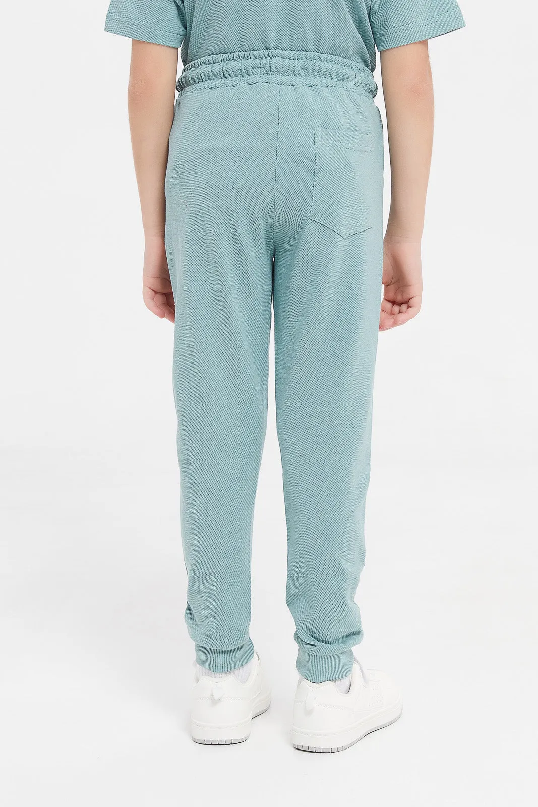 Boys Mint Pique Jog Pants