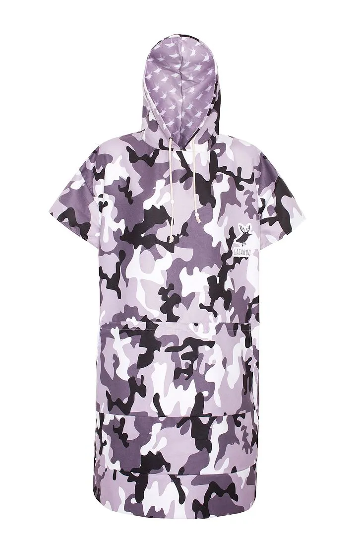 Camouflage women's quick-dry surfing poncho / change robe