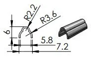 Capping Track #3 - 2.375Mm Length - No Leg