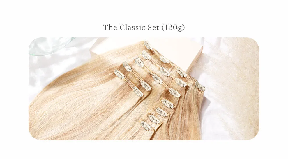 Cappuccino Ombre, 20" Classic Clip-In Hair Extensions, T1B-4-27 | 120g