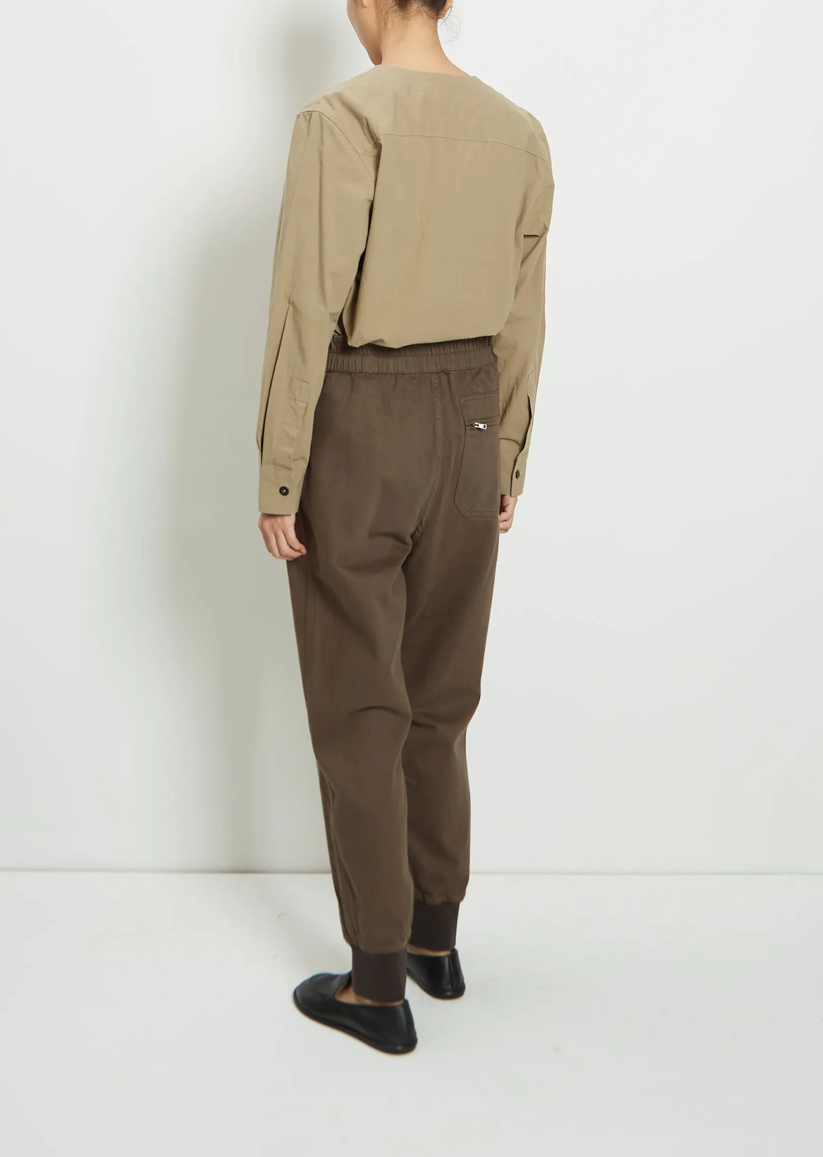 Cotton Rib Hem Sports Trousers