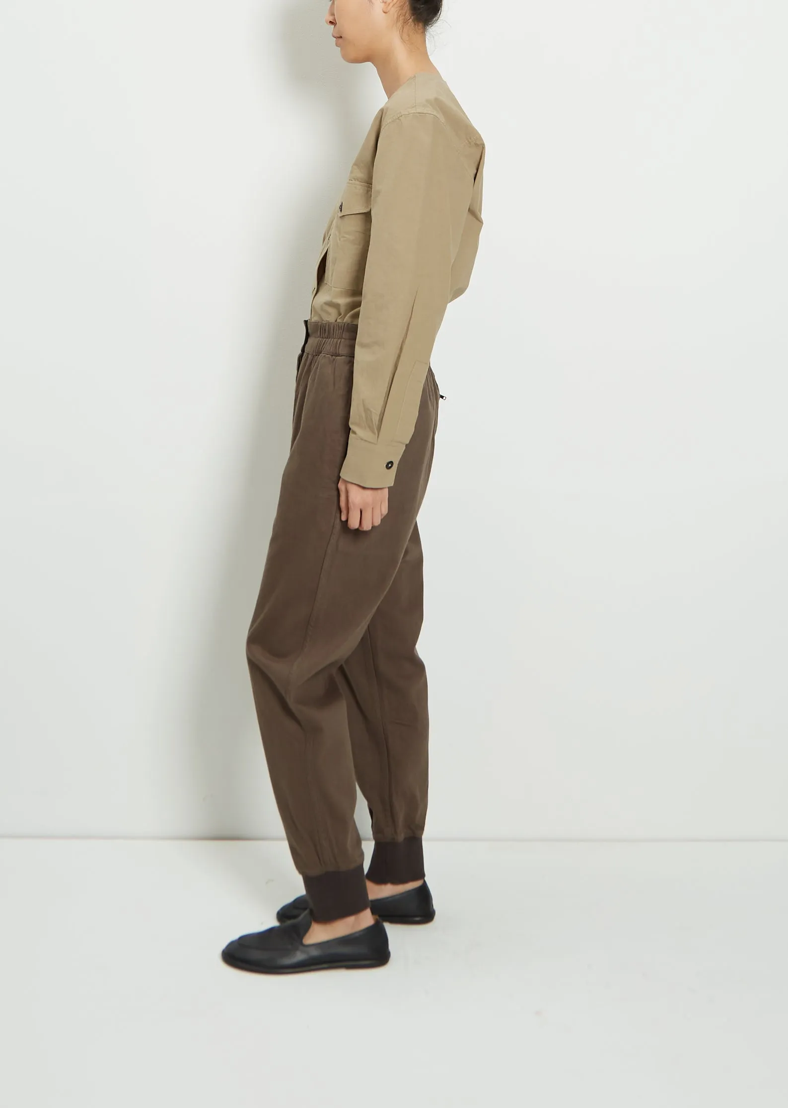 Cotton Rib Hem Sports Trousers