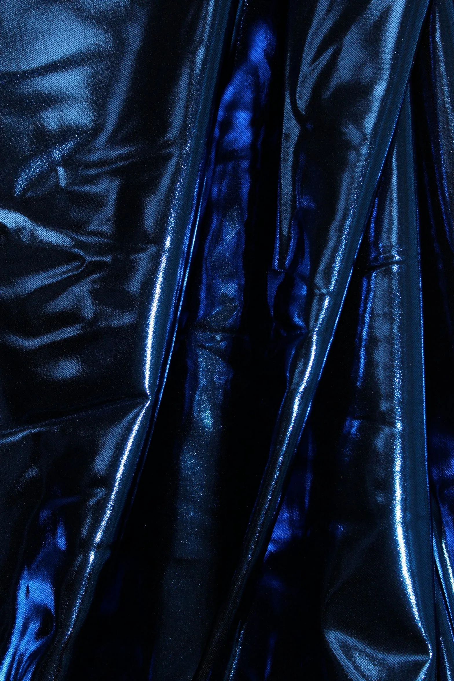 Dark Blue Metallic Spandex Fabric Sample