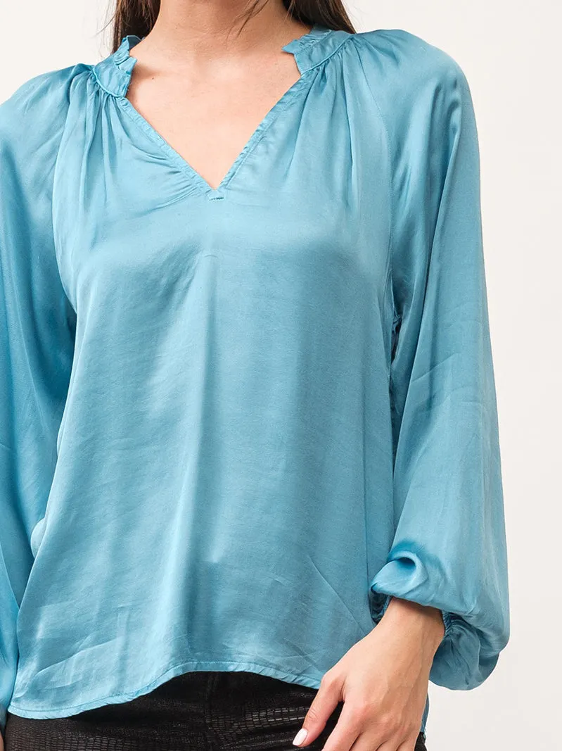 Dear John Manon Blouse - Blue Shadow