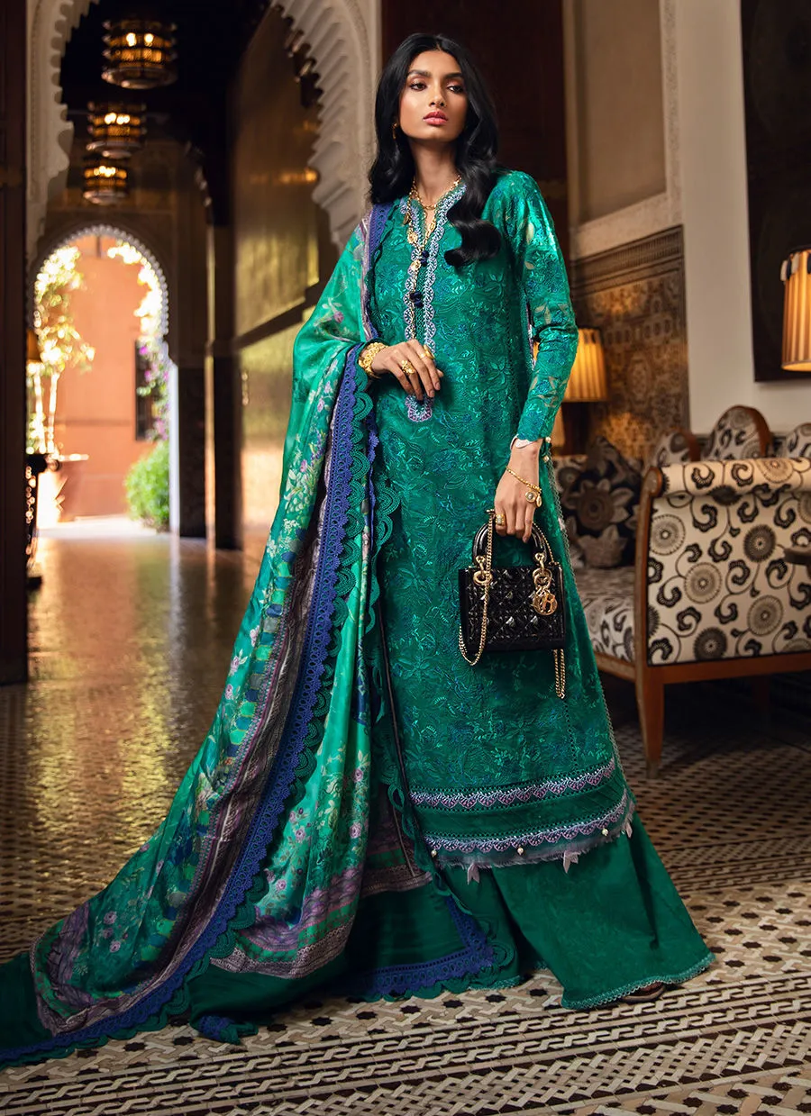 Farah Talib Aziz Luxury Lawn Collection 2023 – ATLAS EMERALD