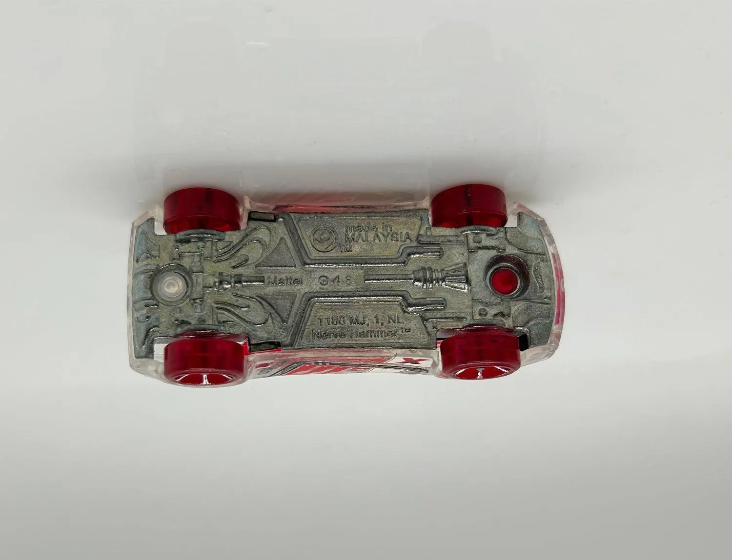 Hot Wheels Clear and Red Nerve Hammer (2015)