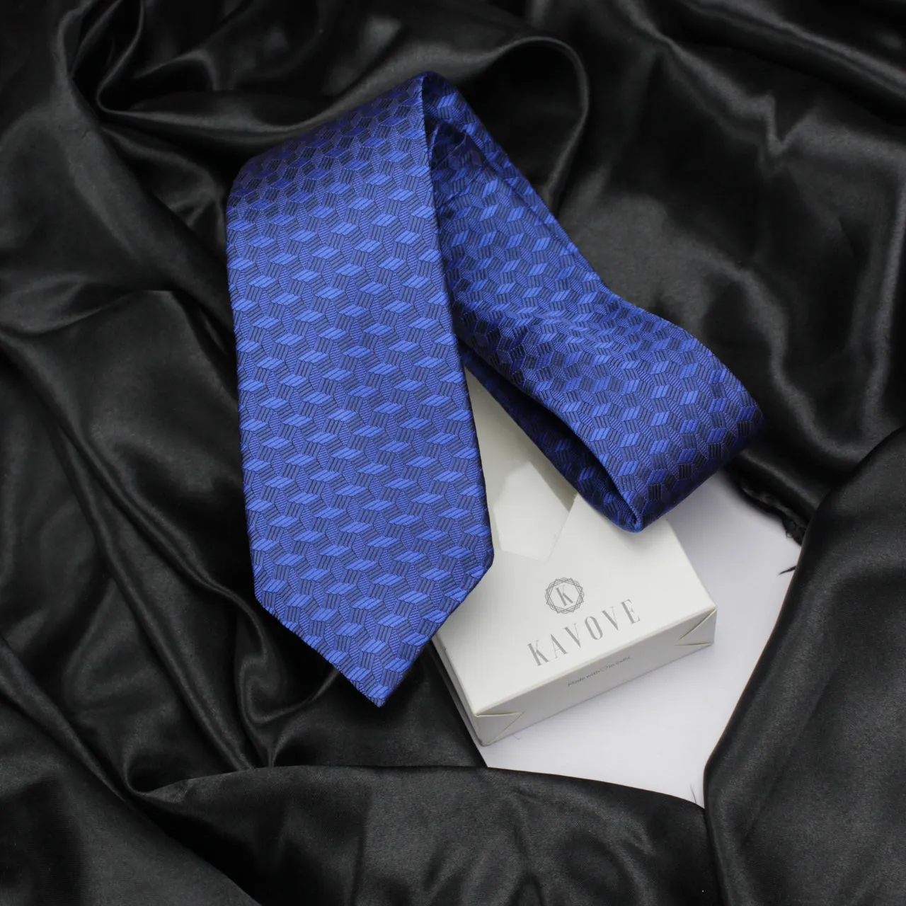 Kovove The Abstractzoid Blue Necktie For Men