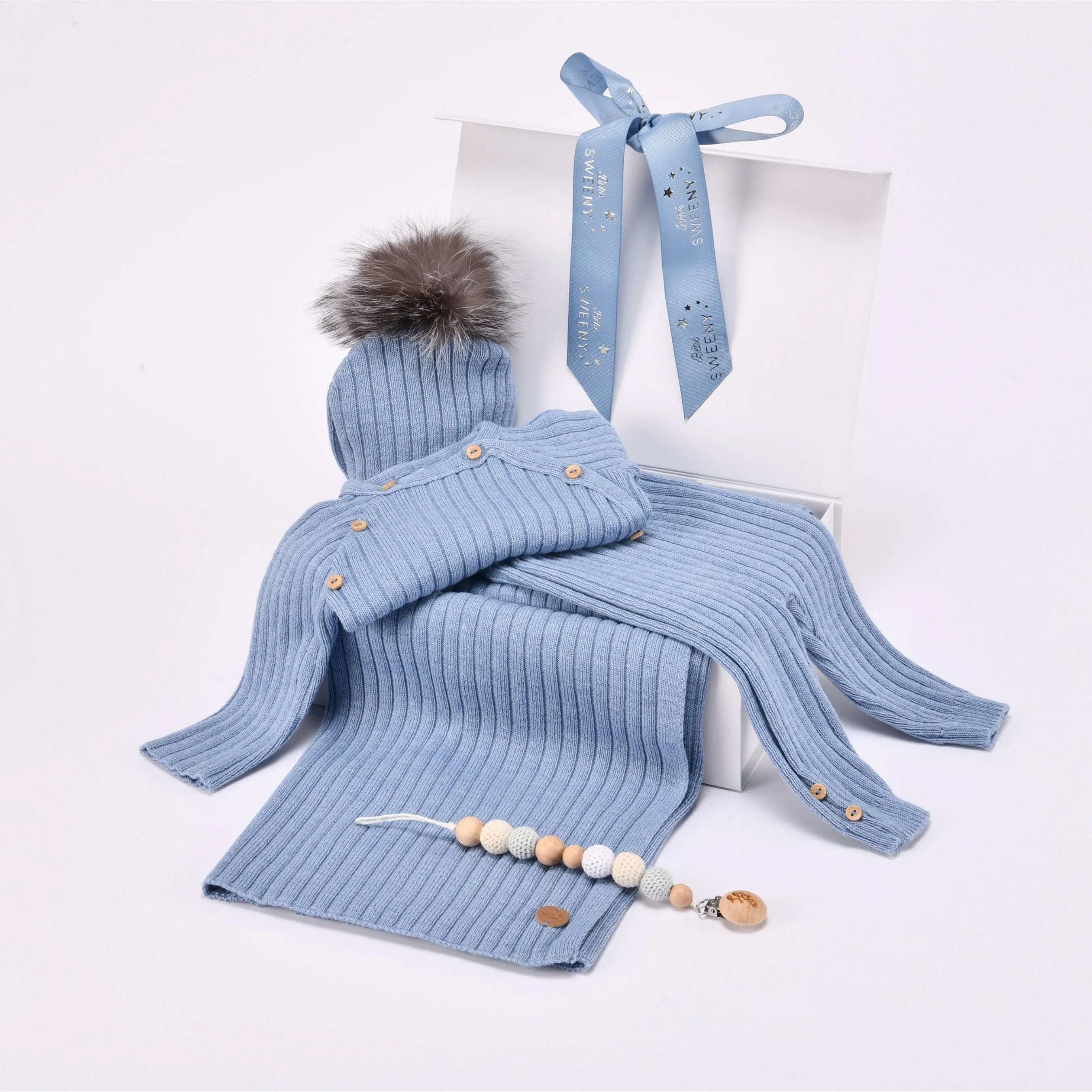 Maille Love | Boys Gift Box | Blue Knit Set (5)