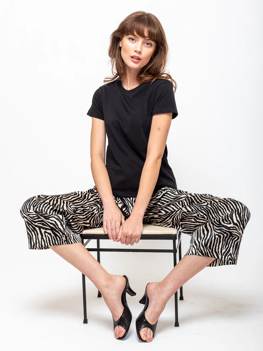 Printed Pajama Pant - Zebra