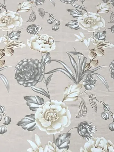 Pure Decor Amulya Collection Microfiber Queen Size Bedsheet for Double Bed (90"X100") with 2 Pillow Covers PD 4417 - Floral, Peach