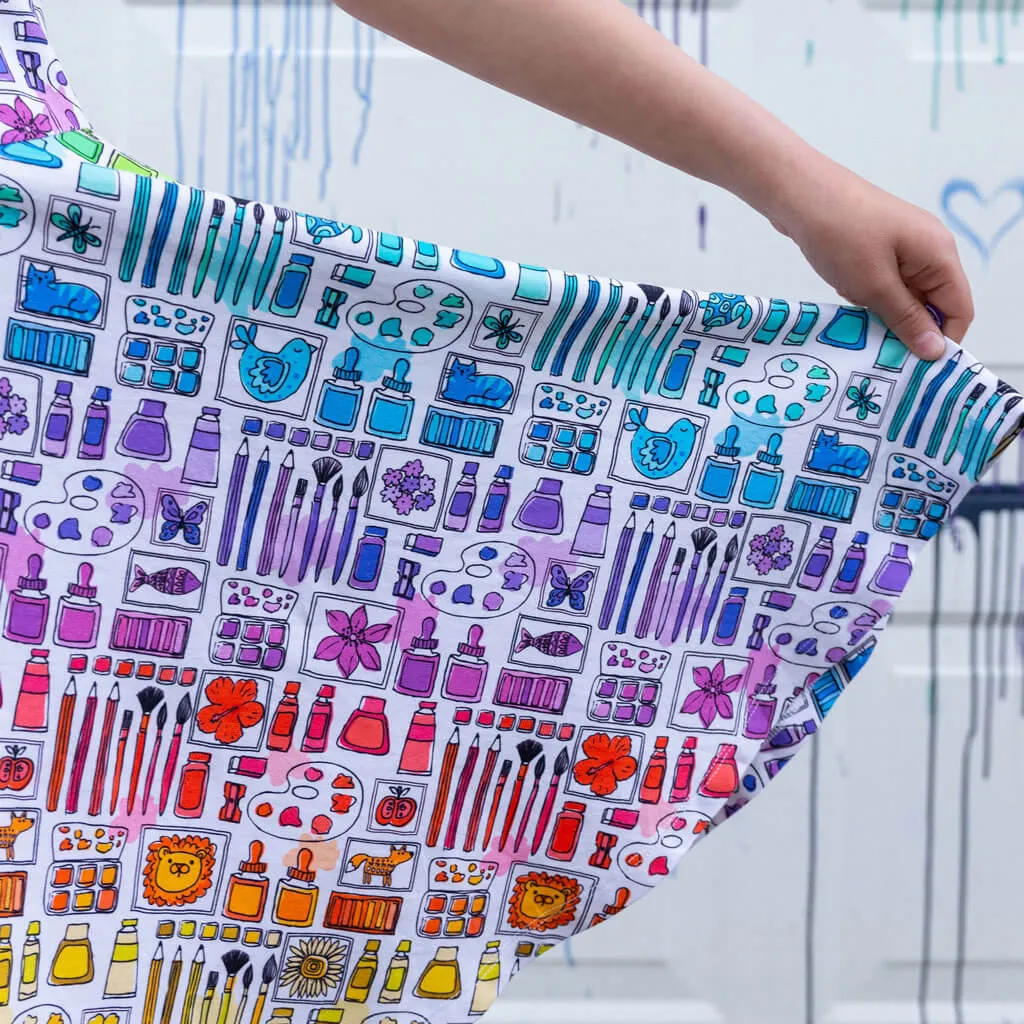 "Smarty Paints" Rainbow Art Supplies Super Twirler Dress with Pockets