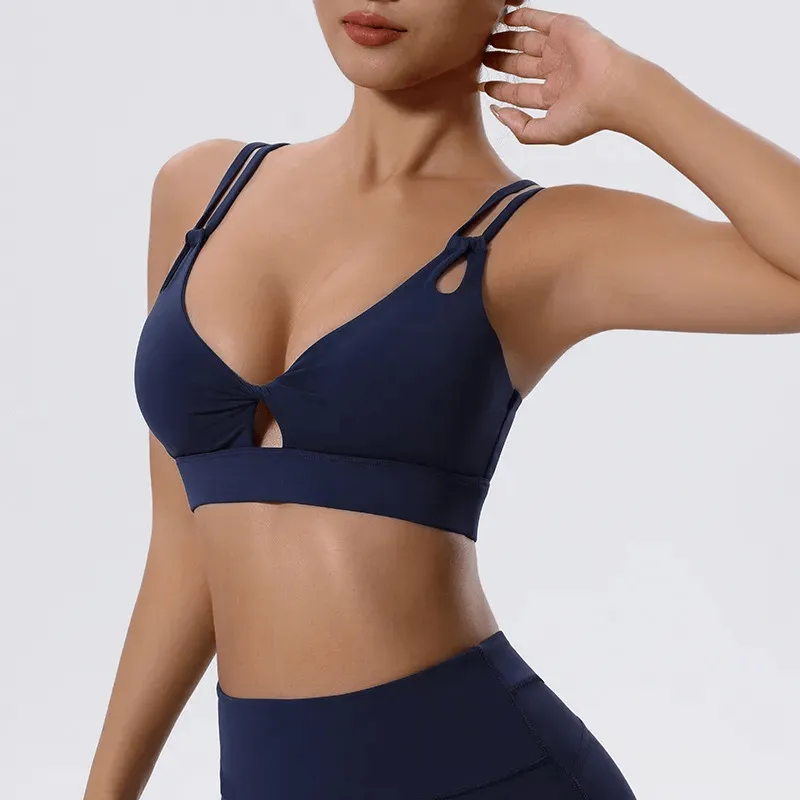 Stylish Breathable Sports Bra with Strappy Design - SF2084