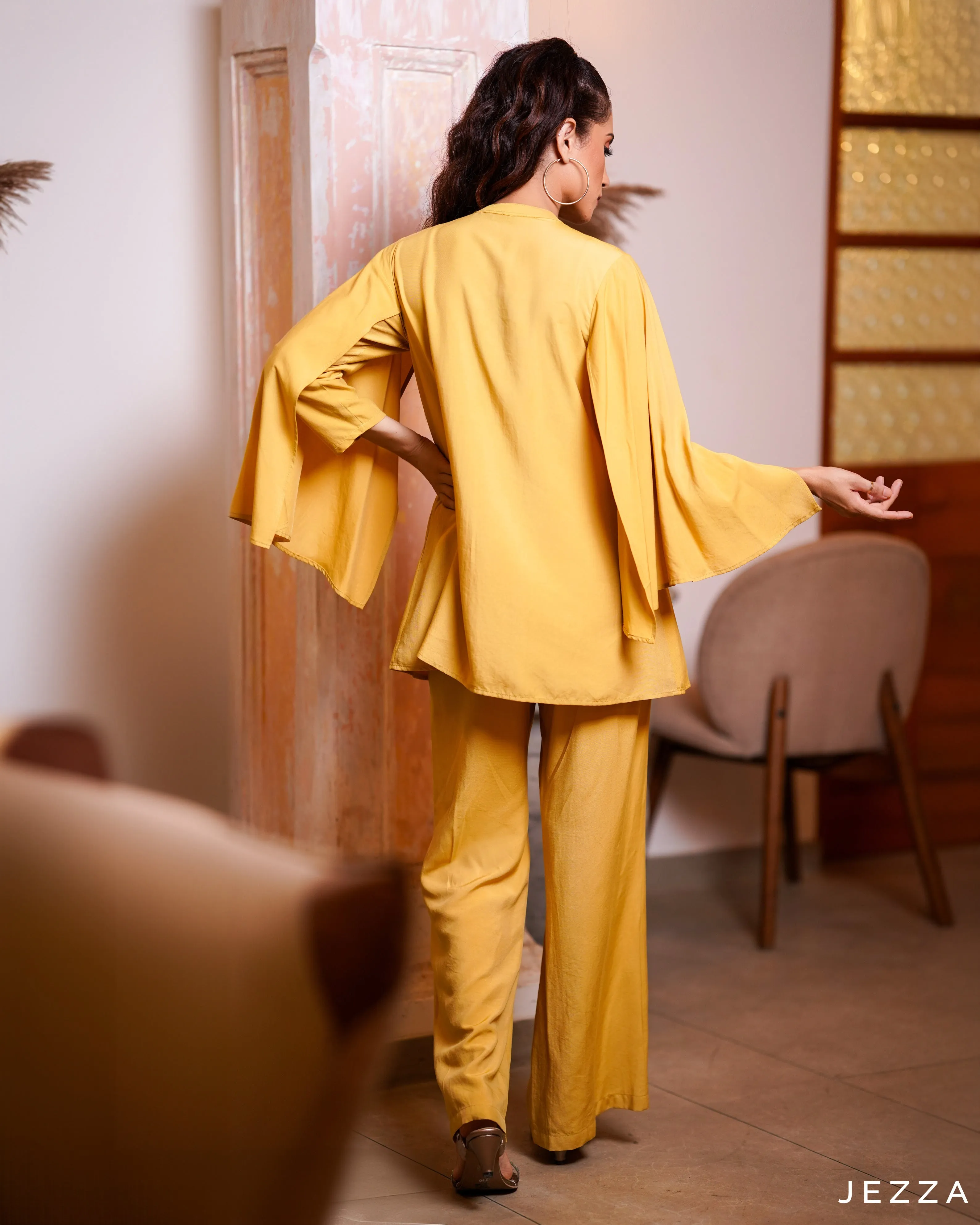 Top with Decorative Sleeve & Matching Pant Set 56563/57623