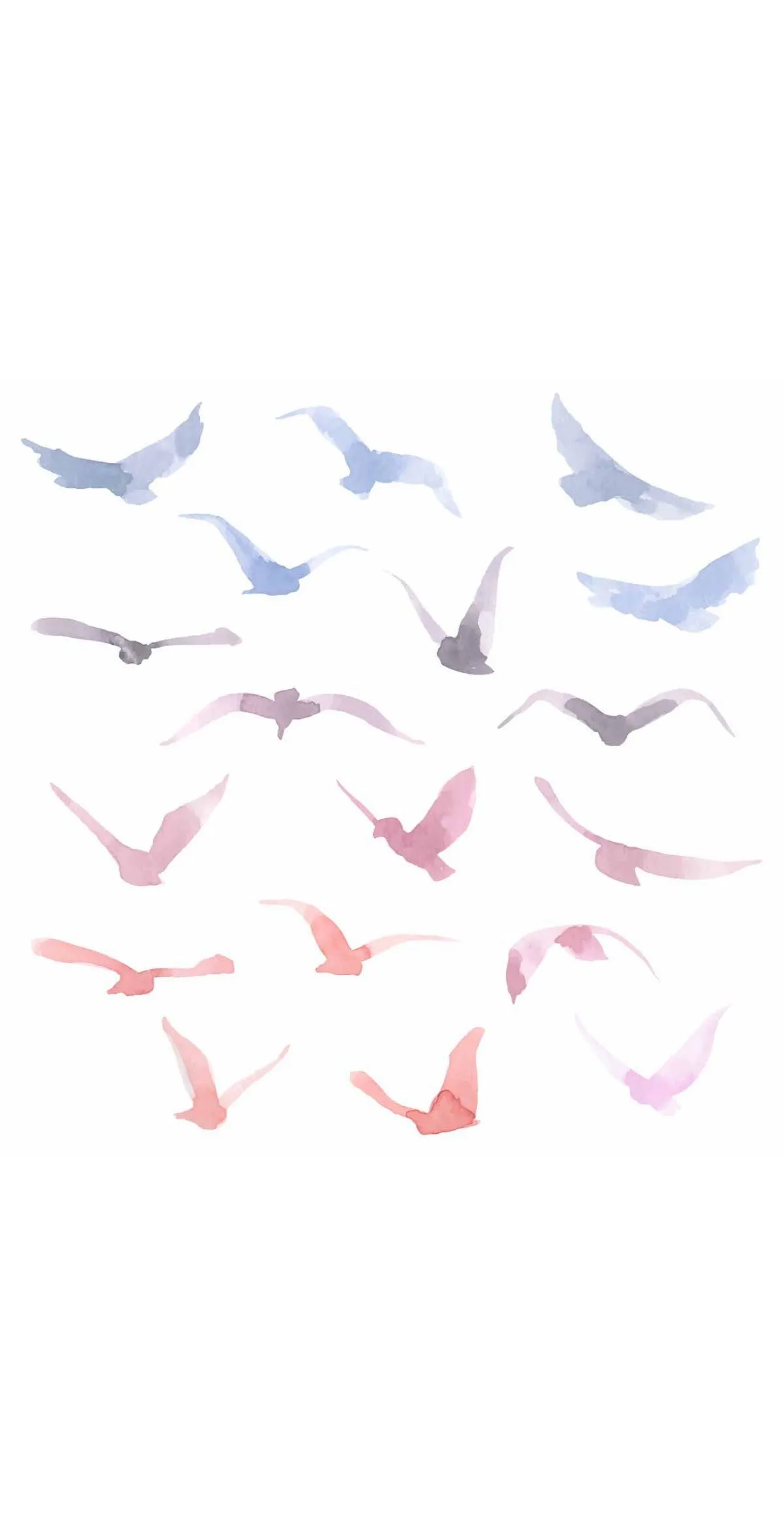 Watercolor Flock - Printed Guest Towel