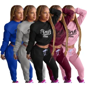 Wholesale printed sports casual pants 2pcs set（CL9503）