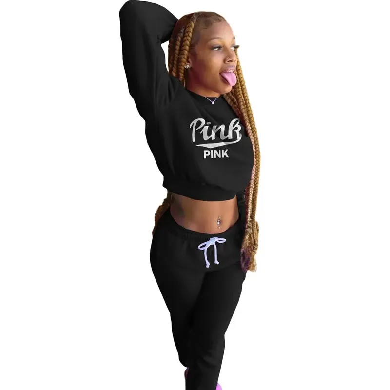Wholesale printed sports casual pants 2pcs set（CL9503）