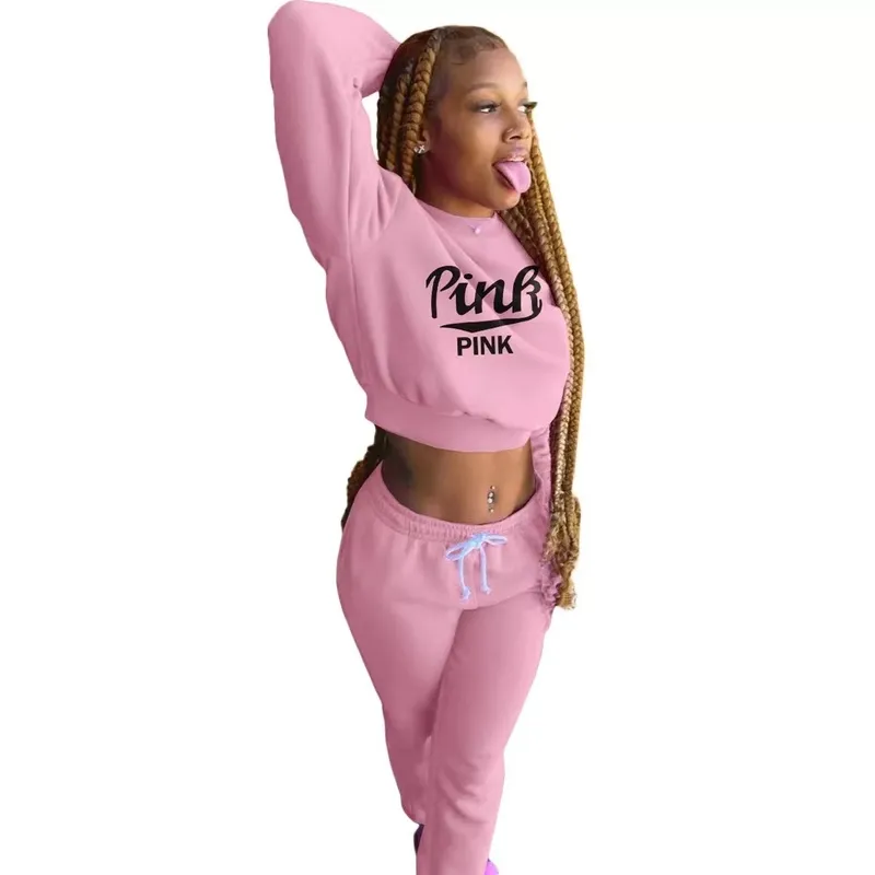 Wholesale printed sports casual pants 2pcs set（CL9503）