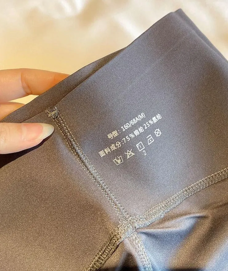 Wjczt Light Gray Shark Sports Leggings for Women Outer Wear Spring Summer Pants Cross Waist Abdominal Pressure Leggings